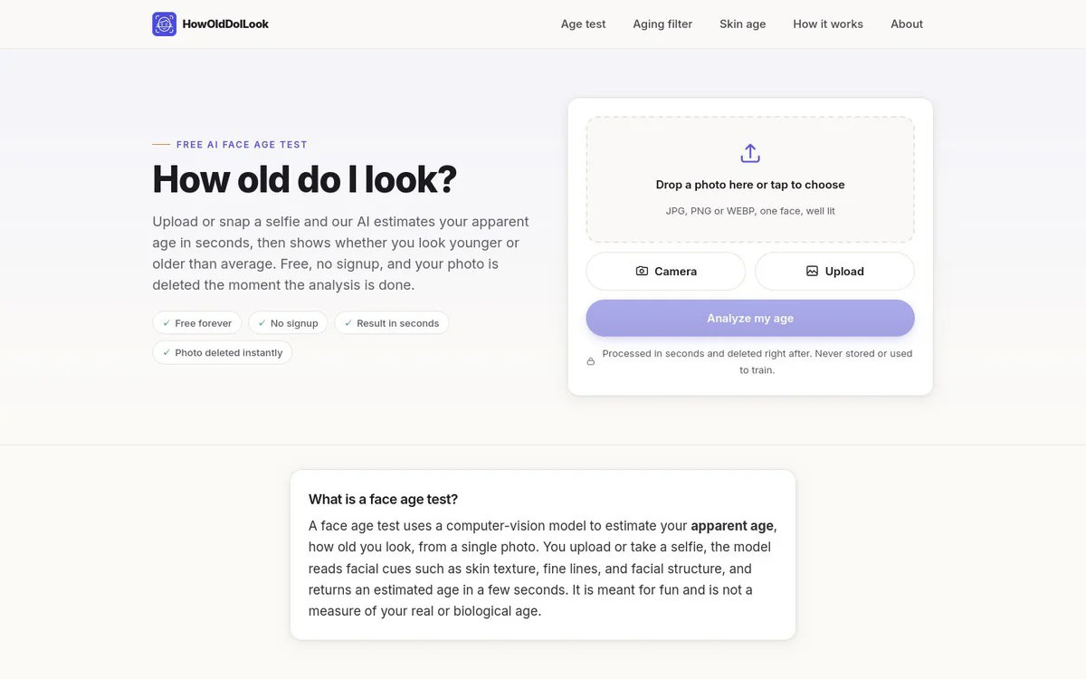 Face Age AI