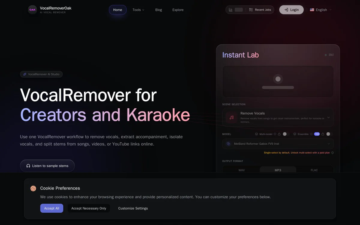 Free Online Vocal Remover