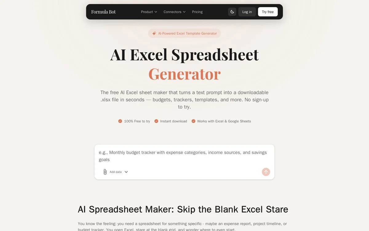 Excel Formula Bot