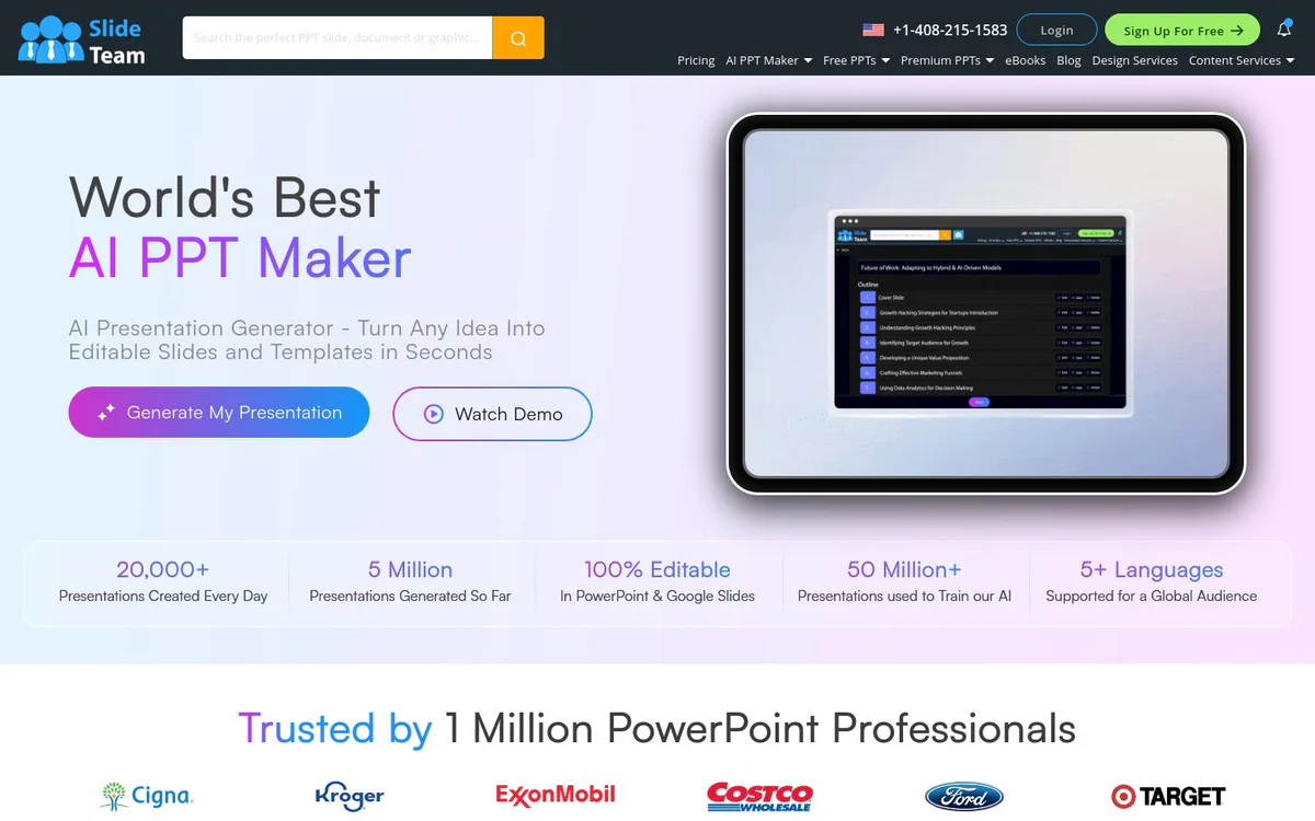 SlideTeam AI Presentation Generator