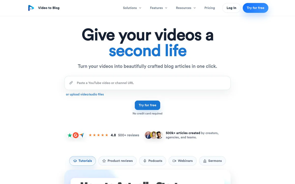 Video to Blog